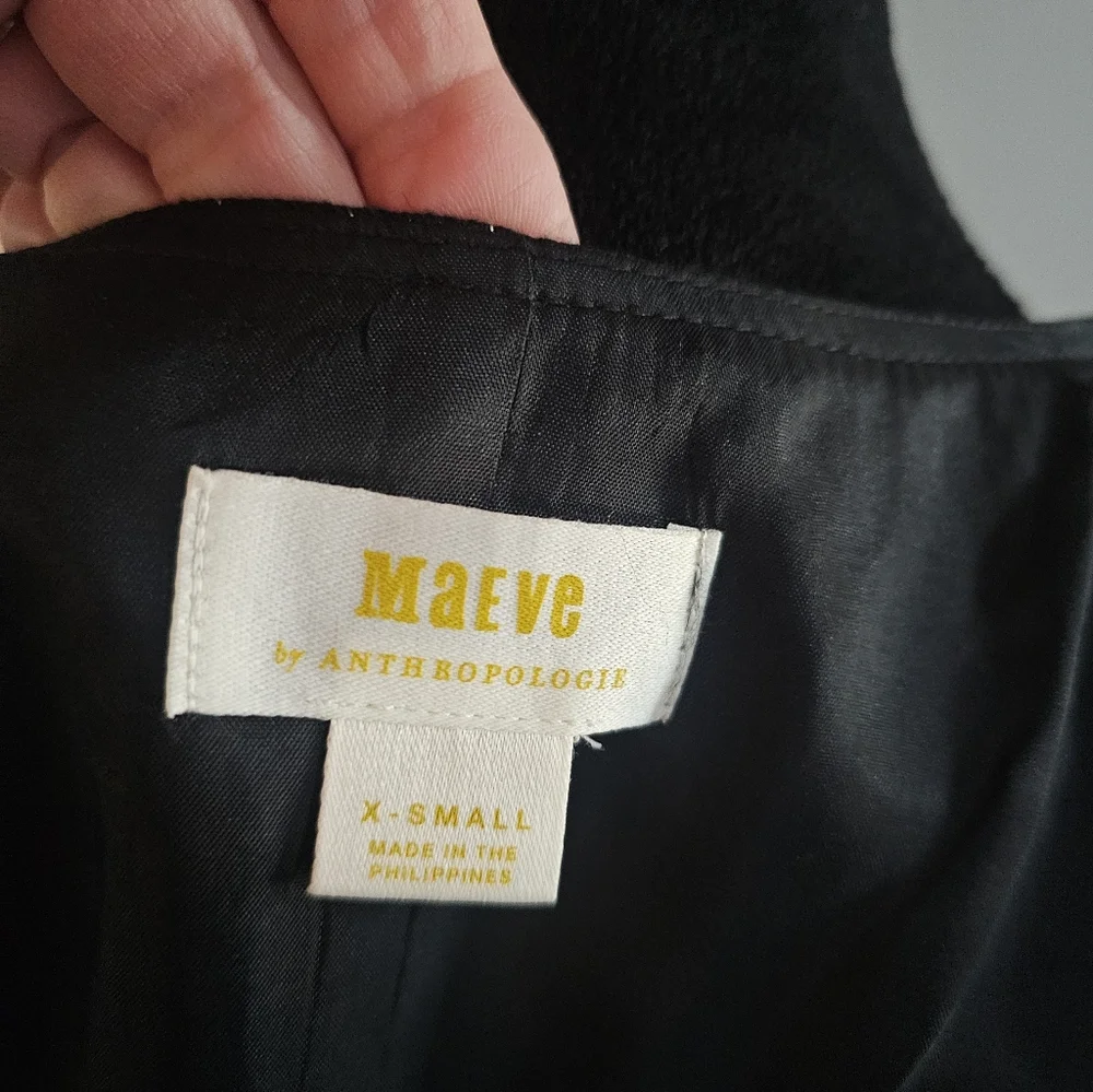 Mave Metallic Striped Vest Blk Slvr XS Excellent Condition Anthropologie - Picture 8 of 11